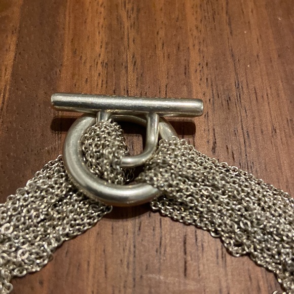 Authentic Tiffany&Co mesh heart multi strand bracelet in silver - Picture 4 of 4